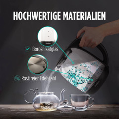 ROSMARINO ROSMARINO Wasserkocher Wasserkocher, Teekocher 5 Temperatureinstellungen 7 Tassen (1,7 l), 2200,00 W  ROSMARINO чайник чайник, заварник 5 температурных режимов 7 чашек (1,7 л), 2200,00 Вт